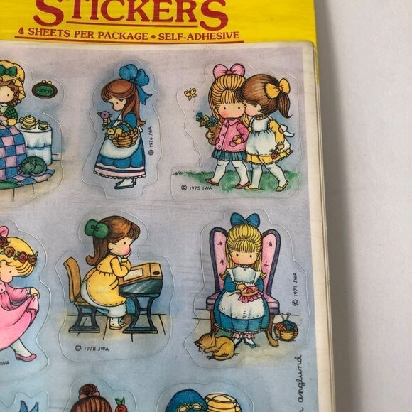 Vintage Hallmark Joan Walsh Angelund Stickers Sealed 4 Sheets 80s 70s Ambassador - Picture 5 of 6